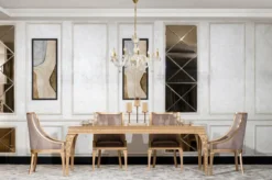 Casa Padrino Luxus Barock Esszimmer Stuhl 8er Set Grau / Gold - Barockstil Küchen Stühle - Prunkvolle Luxus Esszimmer Möbel im Barockstil - Barock Esszimmer Möbel - Edel & Prunkvoll