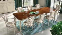 Casa Padrino Luxus Barock Esstisch ausziehbar & 8 Stühle - Made in Italy