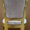 Casa Padrino Luxus Barock Esszimmer Stuhl Grau / Gold - Handgefertigter Barockstil Stuhl mit Muster - Esszimmer Möbel im Barockstil - Barock Möbel