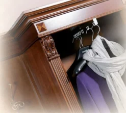 Casa Padrino Luxus Barock Garderobe mit Schrank Braun - Massivholz Garderobe im Barockstil - Luxus Garderoben Möbel im Barockstil - Luxus Qualität - Made in Italy