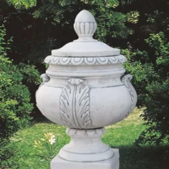 Casa Padrino Luxus Barock Garten Deko Amphore Grau H. 77 cm - Made in Italy