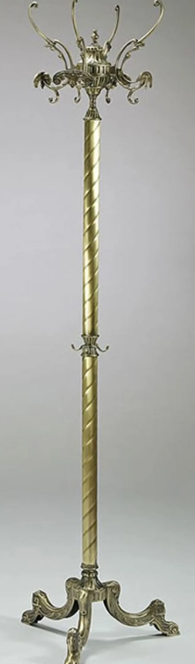 Casa Padrino Luxus Barock Garderobenständer Messing / Bronze 45 x 45 x H. 174 cm - Edler Messing Kleiderständer - Barock Garderoben Hotel Möbel