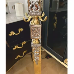 Casa Padrino Luxus Barock Garderobenständer Gold / Silber H. 180 cm - Made in Italy