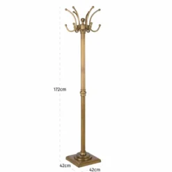 Casa Padrino Luxus Barock Garderobenständer Antik Messing H. 172 cm - Aluminium Kleiderständer - Barock Garderoben Möbel