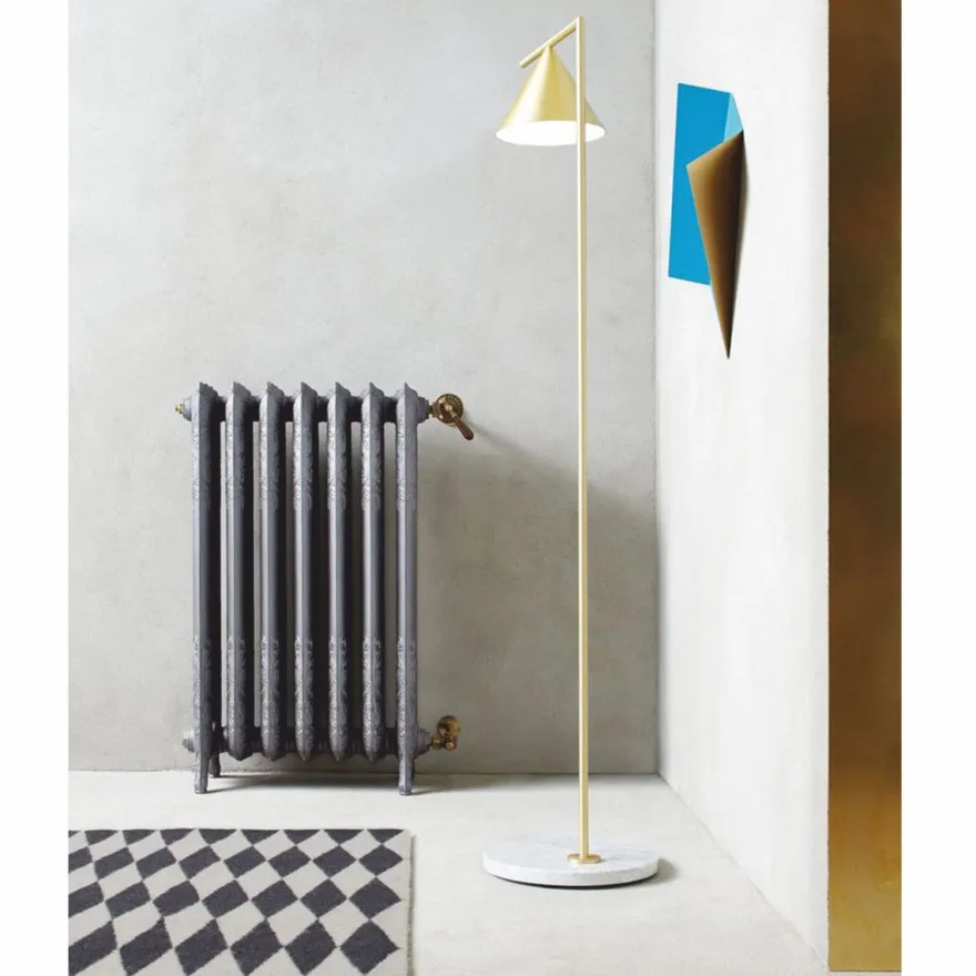 Casa Padrino Luxus Barock Heizkörper Dunkelgrau / Antik Messing 60,5 x H. 76 cm - Made in Italy