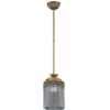 Casa Padrino Luxus Barock Hängeleuchte Messing mit Patina Ø 15 x H. 70 cm