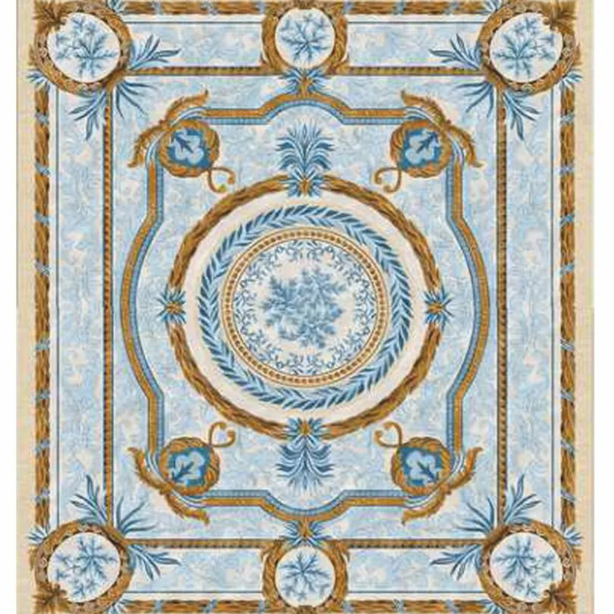 Casa Padrino Luxus Barock Hotel Teppich Blau / Braun / Creme - Verschiedene Größen