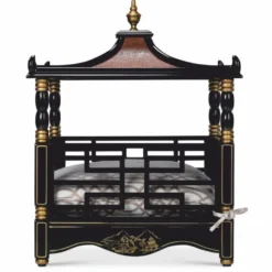 Casa Padrino Luxus Barock Hundebett im orientalischen Stil Schwarz / Gold