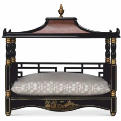 Casa Padrino Luxus Barock Hundebett im orientalischen Stil Schwarz / Gold