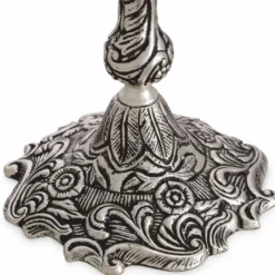 Casa Padrino Luxus Barock Kerzenständer Antik Silber H. 27,5 cm - Barock Deko