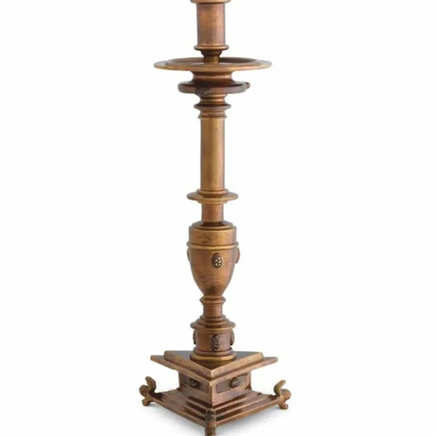 Casa Padrino Luxus Barock Kerzenständer Antik Gold H. 39,5 cm - Barock Deko