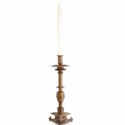 Casa Padrino Luxus Barock Kerzenständer Antik Gold H. 39,5 cm - Barock Deko