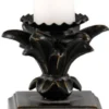 Casa Padrino Luxus Barock Kerzenhalter Antik Schwarz 9 x 9 x H. 9 cm - Kleiner handgeschitzter Barockstil Kerzenständer - Luxus Deko Accessoires im Barockstil - Luxus Qualität - Made in Italy