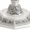 Casa Padrino Luxus Barock Kerzenständer im französischen Stil Antik Silber H. 25 cm - Barockstil Deko Accessoires