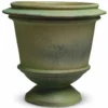 Casa Padrino Luxus Barock Keramik Blumentopf Grün Ø 57,5 x H. 54 cm - Garten Deko