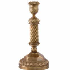 Casa Padrino Luxus Barock Kerzenhalter Vintage Messing H. 25 cm - Barock Deko Accessoires