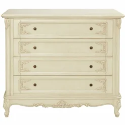 Casa Padrino Luxus Barock Kommode Creme 120 cm - Barock Schlafzimmer Möbel
