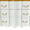 Casa Padrino Luxus Barock Kommode Weiß / Holzfarben mit goldenen Applikationen - Möbel Interior - Handarbeit