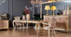 Casa Padrino Luxus Barock Kommode Beige / Weiß / Gold - Prunkvoller Massivholz Schrank mit 2 Schubladen - Barock Möbel