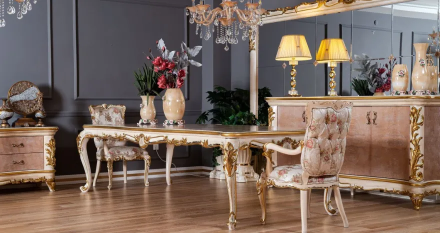 Casa Padrino Luxus Barock Kommode Beige / Weiß / Gold - Prunkvoller Massivholz Schrank mit 2 Schubladen - Barock Möbel