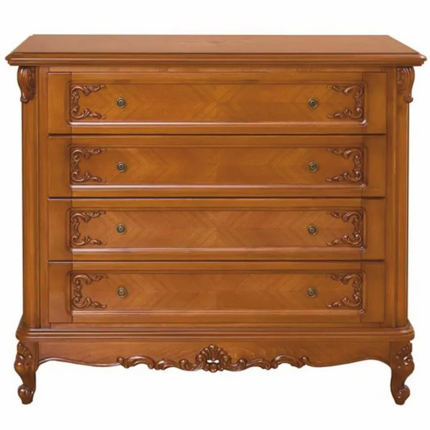 Casa Padrino Luxus Barock Kommode Braun 120 cm - Barock Schlafzimmer Möbel