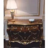 Casa Padrino Luxus Barock Kommode mit 3 Schubladen Braun / Gold 123 cm - Made in Italy