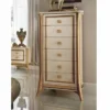 Casa Padrino Luxus Barock Kommode mit 6 Schubladen Creme / Gold H. 136 cm - Made in Italy