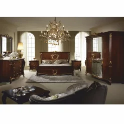 Casa Padrino Luxus Barock Kommode Dunkelbraun / Gold 133 cm - Made in Italy