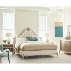 Casa Padrino Luxus Barock Kommode mit 9 Schubladen Braun / Champagner-Gold 185 cm
