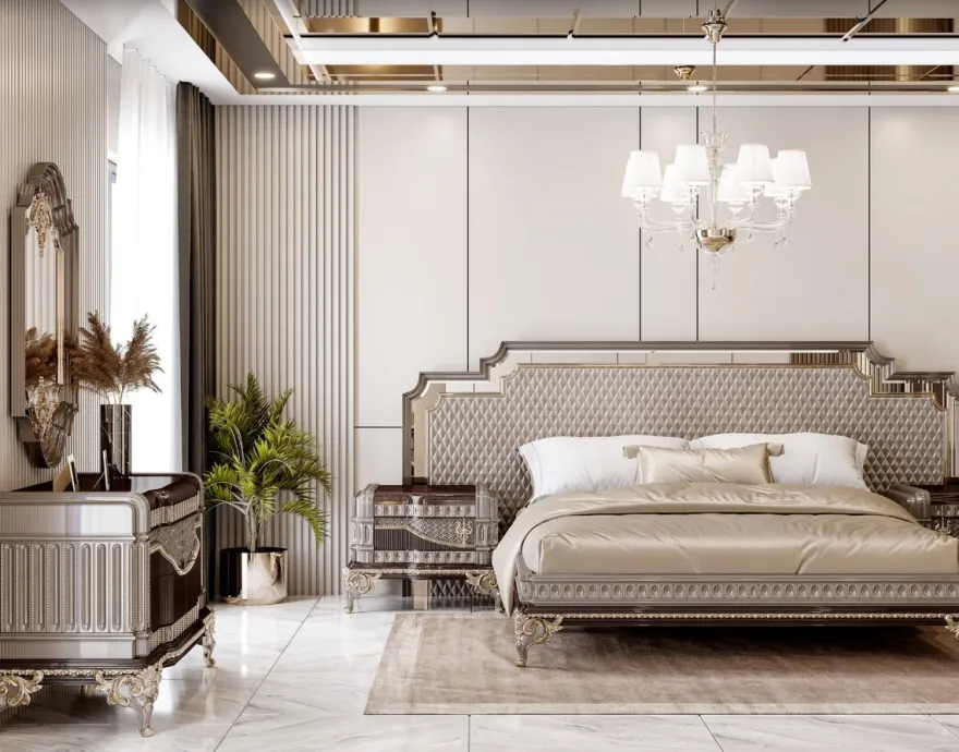 Casa Padrino Luxus Barock Kommode mit Wandspiegel Dunkelbraun / Grau / Gold