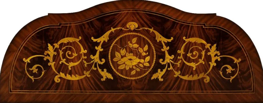 Casa Padrino Luxus Barock Konsole Weiß / Braun / Gold - Handgefertigter Massivholz Konsolentisch mit Schublade - Luxus Wohnzimmer Möbel im Barockstil - Barock Möbel - Barock Einrichtung