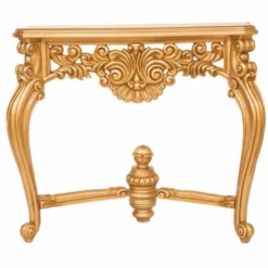 Casa Padrino Luxus Barock Konsole mit Wandspiegel Gold - Prunkvolle Barock Möbel