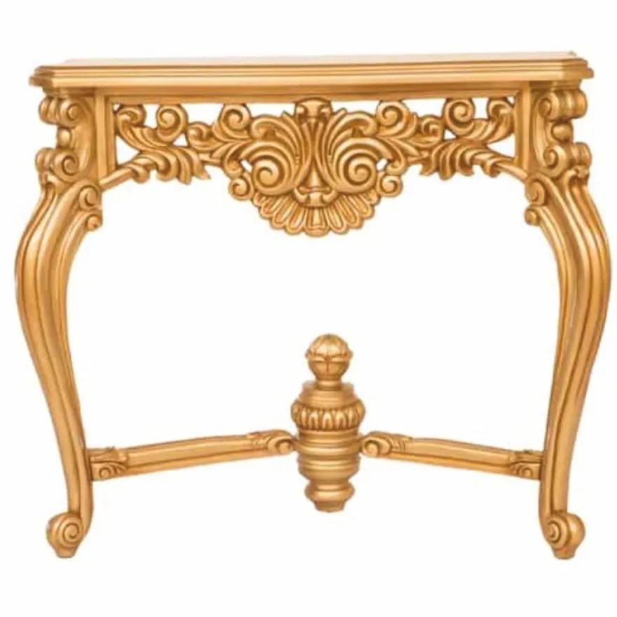Casa Padrino Luxus Barock Konsole mit Wandspiegel Gold - Prunkvolle Barock Möbel