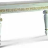 Casa Padrino Luxus Barock Konsole Weiß / Gold 140,5 cm - Made in Italy
