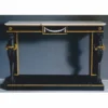Casa Padrino Luxus Barock Konsole Schwarz / Gold / Weiß 144 cm - Barock Möbel - Made in Italy