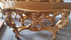 Casa Padrino Luxus Barock Konsole Gold - Prunkvoller Massivholz Konsolentisch - Barock Möbel - Luxus Qualität - Made in Italy