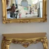 Casa Padrino Luxus Barock Konsole Gold - Prunkvoller Massivholz Konsolentisch - Handgefertigte Luxus Barock Möbel - Luxus Qualität - Made in Italy