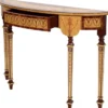 Casa Padrino Luxus Barock Konsole Naturfarben / Braun 120 cm - Handgefertigter Massivholz Konsolentisch mit Schublade - Luxus Wohnzimmer Möbel im Barockstil - Barock Möbel - Barock Einrichtung