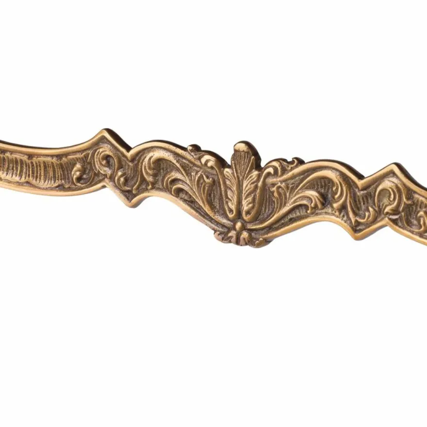 Casa Padrino Luxus Barock Konsole mit Marmorplatte Vintage Messing / Weiß 87,5 cm
