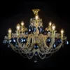 Casa Padrino Luxus Barock Kristall Kronleuchter Gold Ø 80 x H. 60 cm - Prunkvolle Messing Kronleuchter mit böhmischem Kristallglas - Barock Möbel - Edel & Prunkvoll