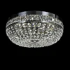 Casa Padrino Luxus Barock Kristall Deckenleuchte Silber Ø 40 x H. 17 cm - Prunkvolle Messing Deckenleuchte mit böhmischem Kristallglas - Barock Möbel - Edel & Prunkvoll