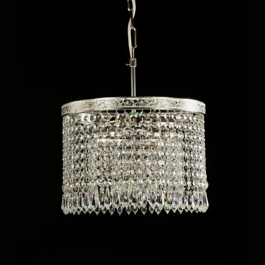 Casa Padrino Luxus Barock Kristall Kronleuchter Gold Ø 30 x H. 25 cm - Prunkvolle Messing Kronleuchter mit böhmischem Kristallglas - Barock Möbel - Edel & Prunkvoll