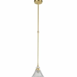 Casa Padrino Luxus Barock Kristall Hängeleuchte Matt Gold Ø 15 x H. 70 cm