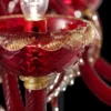 Casa Padrino Luxus Barock Kristallglas Kronleuchter Rot / Gold 100 x 65 x H. 105 cm - Made in Italy