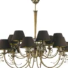 Casa Padrino Luxus Barock Kristall Kronleuchter Messing mit Patina / Dunkelbraun Ø 90 cm
