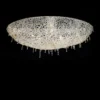 Casa Padrino Luxus Barock Kristall Wandleuchte Silber 100 x 54 x H. 30 cm - Prunkvolle Messing Wandleuchte mit böhmischem Kristallglas - Barock Möbel - Edel & Prunkvoll