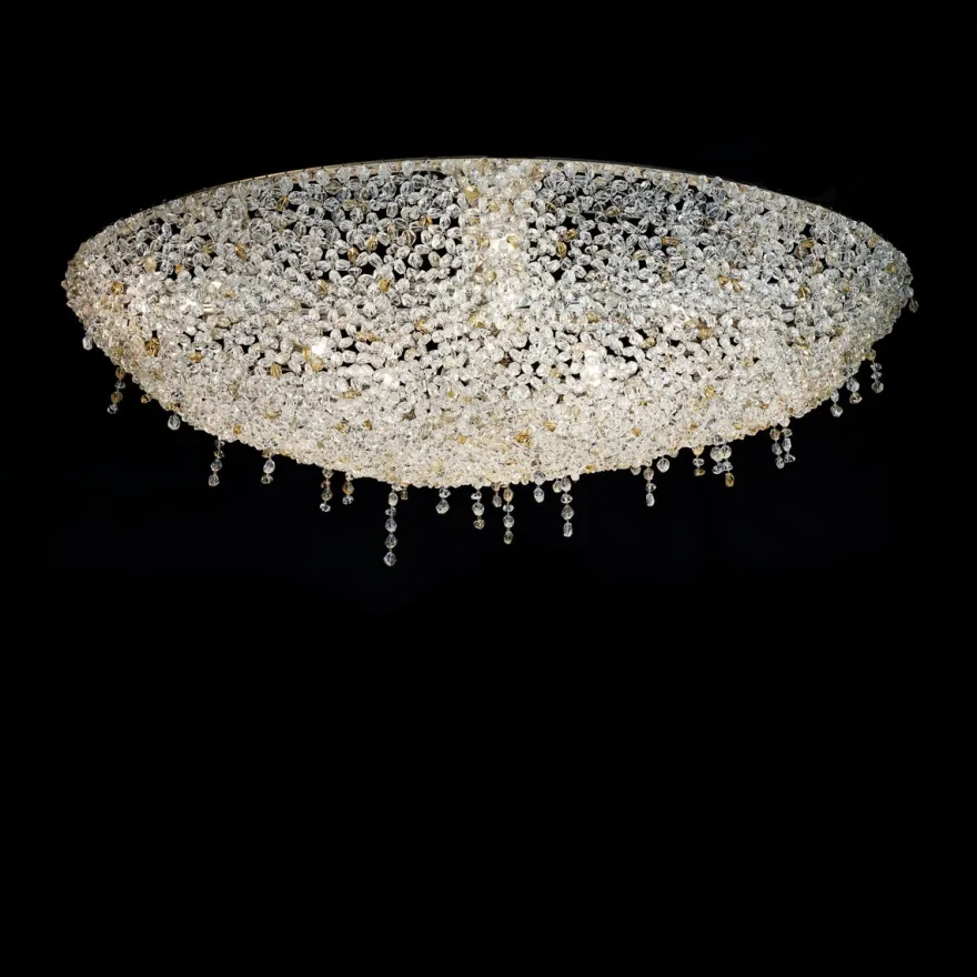 Casa Padrino Luxus Barock Kristall Wandleuchte Silber 100 x 54 x H. 30 cm - Prunkvolle Messing Wandleuchte mit böhmischem Kristallglas - Barock Möbel - Edel & Prunkvoll