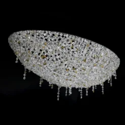 Casa Padrino Luxus Barock Kristall Wandleuchte Silber 100 x 54 x H. 30 cm - Prunkvolle Messing Wandleuchte mit böhmischem Kristallglas - Barock Möbel - Edel & Prunkvoll