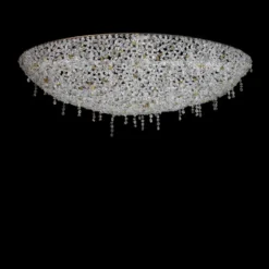 Casa Padrino Luxus Barock Kristall Wandleuchte Silber 100 x 54 x H. 30 cm - Prunkvolle Messing Wandleuchte mit böhmischem Kristallglas - Barock Möbel - Edel & Prunkvoll