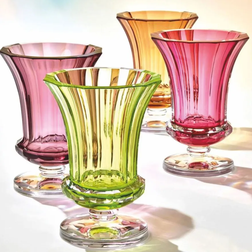 Casa Padrino Luxus Barock Kristallglas Vase Ø 19,7 x H. 25 cm - Mundgeblasen